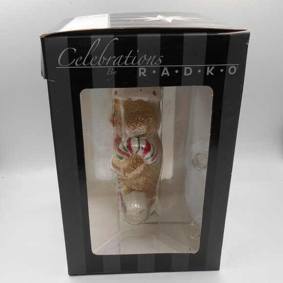 RADKO CELBRATIONS HAND CRAFTED CLASS GINGERBREAD MAN & CANDY CANE 2014 ORNAMENT - Picture 4 of 10